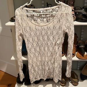 Lace top color is off white